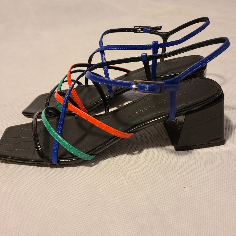 Sigerson Morrison Ellia Strappy Block Heel Sandals - Picture 4 of 9